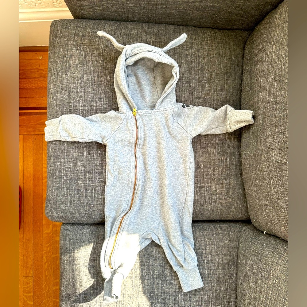 Mini Rodini 3month hooded animal onesie
